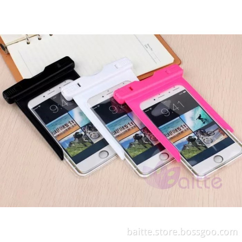Touchscreen EVI material use underwater for choice waterproof phone pouch